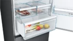 KGN56VXF0N Serie 4 Alttan Donduruculu Buzdolabı 193 x 70 cm Kolay temizlenebilir siyah inox - Görsel 5
