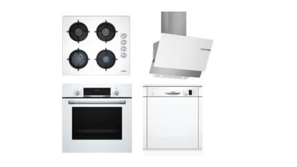 Bosch Beyaz Ankastre Set (HBF514BW1T+POP6C2O10O+DWK65AD20R+SMI25DW01T)